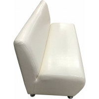 Секция дивана Мягкий офис Классик двухместная белая КЛ601МЛ