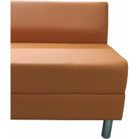 Секция дивана Мягкий офис Флагман двухместная оранжевая ФЛ601ОР