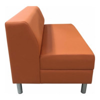 Секция дивана Мягкий офис Флагман двухместная оранжевая ФЛ601ОР