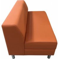 Секция дивана Мягкий офис Флагман двухместная оранжевая ФЛ601ОР