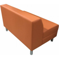 Секция дивана Мягкий офис Флагман двухместная оранжевая ФЛ601ОР