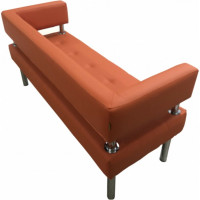 Диван Мягкий офис Сатурн трехместный оранжевый СТР301ОР