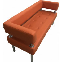 Диван Мягкий офис Сатурн трехместный оранжевый СТР301ОР