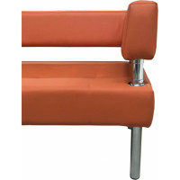 Диван Мягкий офис Сатурн трехместный оранжевый СТР301ОР