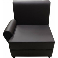 Секция дивана Мягкий офис Кардинал одноместная правая шоколадная ППКРД501ШК