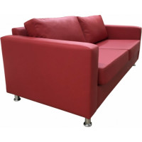 Диван Мягкий офис Ватсон трехместный красный ВТС301КР