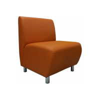 Секция дивана Мягкий офис Классик одноместная оранжевая КЛ501ОР