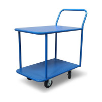 Платформенная тележка СТЕЛЛА-ТЕХНИК 2-х ярусная, 700х1200 мм, металл КП-2-М-160-К