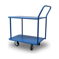 Платформенная тележка СТЕЛЛА-ТЕХНИК 2-х ярусная, 700х1200 мм, металл КП-2-М-160-К