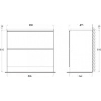 Напольная база под раковину BelBagno ALBANO-900-2C-PIA-BL
