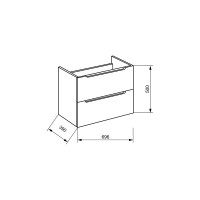 Подвесная база под раковину BelBagno ETNA39-700/390-2C-SO-RN-P Rovere Nature