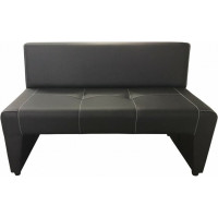 Диван Мягкий офис Ритм двухместный черный РТ201ЧН