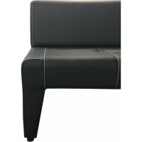 Диван Мягкий офис Ритм двухместный черный РТ201ЧН