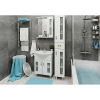 Тумба с раковиной Onika Кристалл 65 напольная, белая 106545