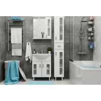 Тумба с раковиной Onika Кристалл 65 напольная, белая 106545