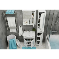 Тумба с раковиной Onika Кристалл 65 напольная, белая 106545