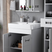 Тумба с раковиной Onika Балтика-Квадро 60 напольная, белая 106035