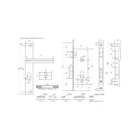 Врезной замок НОРА-М N106-85 К (графит; 40 мм) 17123