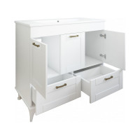Тумба Sanflor Ванесса 95/2 белый и умывальник PIANO 95 С15328