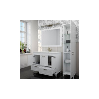 Тумба Sanflor Ванесса 95/2 белый и умывальник PIANO 95 С15328