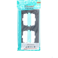 2-ая горизонтальная рамка Lezard VESNA без вставки, чёрный бархат 742-4200-147