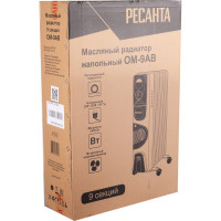 Масляный радиатор Ресанта ОМ-9АВ 2,4 кВт 67/3/22