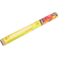 Алюминиевая пищевая фольга Золушка 5 м x 30 см в ПВХ упаковке 6460