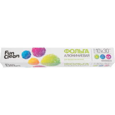 Алюминиевая пищевая фольга Fun Clean 10 м, 30 см, в картонной упаковке 6773