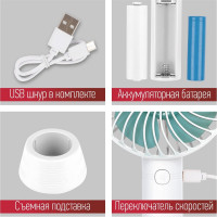 Вентилятор ENERGY EN-0610 USB (настольный, аккумулятор) белый 103932