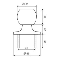 Ручка защелка Palladium 607 CP BK 00011603