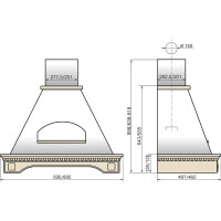 Кухонная вытяжка ELIKOR Бельведер Флореале 90П-650-П3Д_бежевый/дуб неокр 943509
