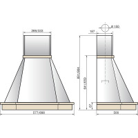 Кухонная вытяжка ELIKOR Камин Грань 90П-650-П3Л_бежевый/дуб неокр. 840772