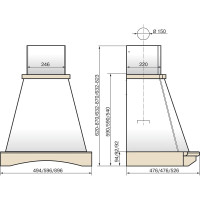Кухонная вытяжка ELIKOR Ротонда 60П-1000-П3Д_бежевый/дуб неокр 940945