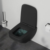 Подвесной унитаз AM.PM Inspire V2.0 FlashClean с сиденьем микролифт, черный матовый C50A1700MBSC