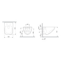 Подвесной унитаз AM.PM Inspire V2.0 FlashClean с сиденьем микролифт, черный матовый C50A1700MBSC