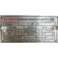 Электродвигатель VEKTOR YH100L-2 (GQ40, №33) 00000000949