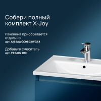 База под раковину AM.PM X-Joy подвесная, 80 см, 2 ящика, черный матовый M85AFHX0802BM