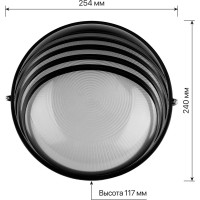 Светильник TDM ELECTRIC НПБ1107 черный, круг, ресничка, 100 Вт IP54 SQ0303-0056