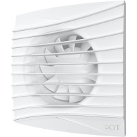 Осевой вытяжной вентилятор DICITI SILENT 5C Matt white, с обратным клапаном D125, декоративный 90-07743