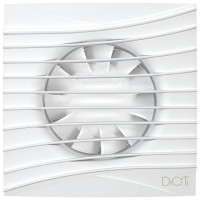 Осевой вытяжной вентилятор DICITI SILENT 5C Matt white, с обратным клапаном D125, декоративный 90-07743
