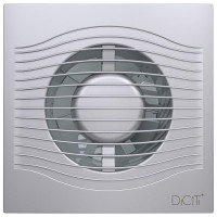 Осевой вытяжной вентилятор DICITI SLIM 4C gray metal с обратным клапаном D100, декоративный 87-994