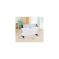 Обогреватель-конвектор SONNEN Y-01S, 2000 Вт, 3 режима работы, белый/черный, 455309