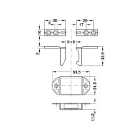 Автоматический дверной запор Hafele никель 245.58.754