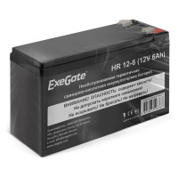 Батарея аккумуляторная HR 12-6 (12V, 6Ah, 1224W, клеммы F2+F1) ExeGate 288653