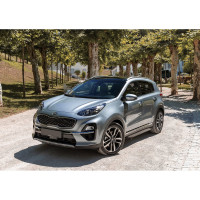 Алюминиевые пороги Rival Black для Kia Sportage 2016-, 173 см, 2 шт F173ALB.2309.2