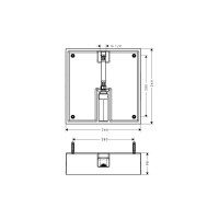 Скрытая часть HANSGROHE 26254180 Raindance Е Air 1jet 400*400 верхний душ 00000057525