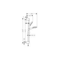 Душевой гарнитур HANSGROHE 26532400 Crometta Vario 65 см 00000048367