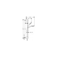 Душевой гарнитур HANSGROHE 26584400 Croma Select E 1jet 65 см 00000041370