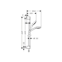 Душевой гарнитур HANSGROHE 26564400 Croma Select S 1jet 65 см 00000041371