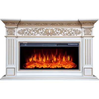 Каминокомплект InterFlame Елизавета ЕС c Freespace 40 бежевый золотой патиной Елизавета c Freespace40 бежевый ЗП